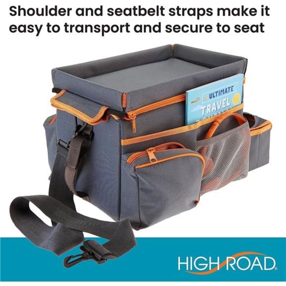 High Road CarHop Car Seat Organizer for Kids and Adults with Cup Holder Tray - Picture 3 of 6